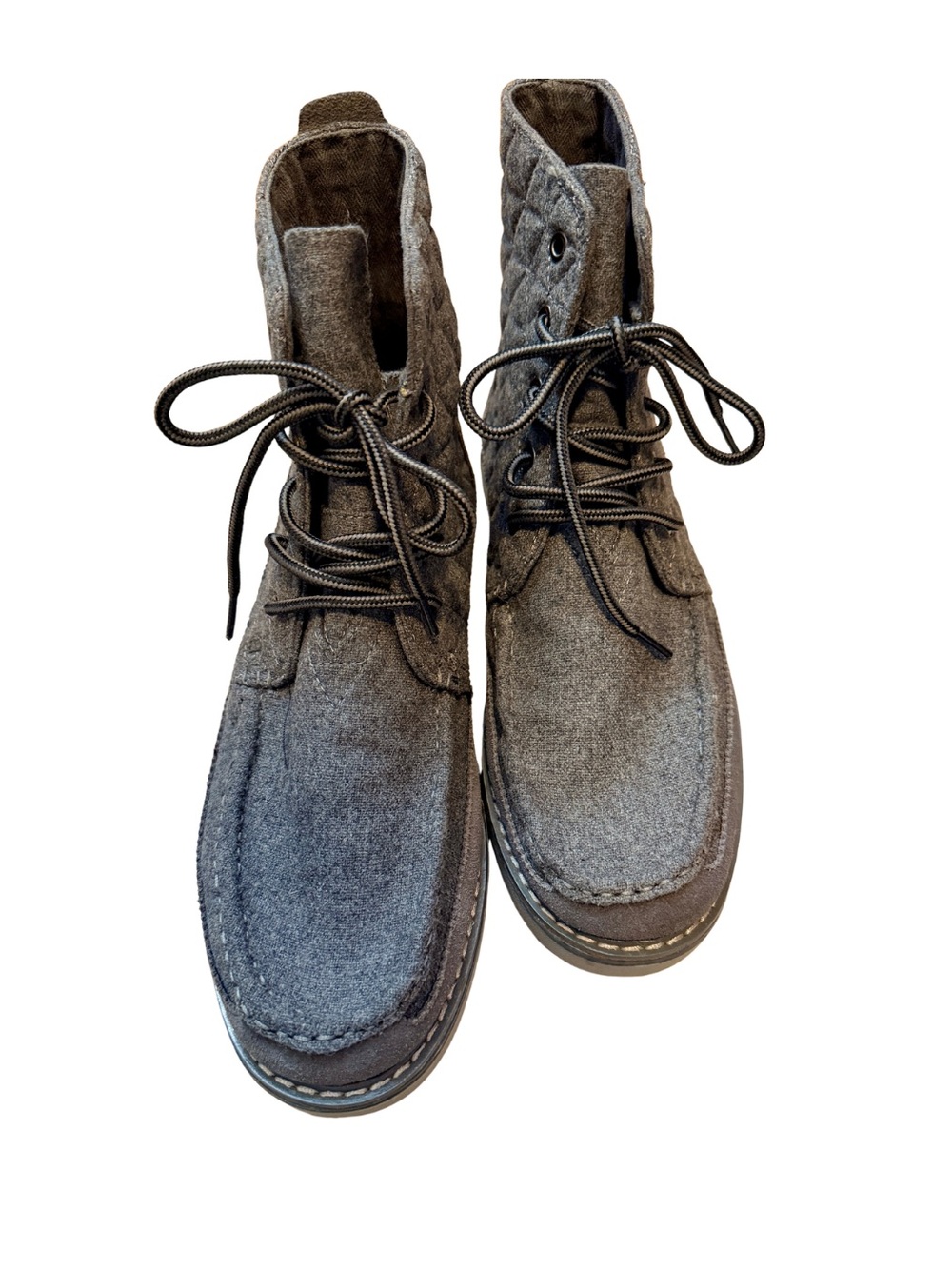 TOMS Quilted Chukka Boots | Gray Lace-Up Ankle Boots | Men's 9/Women's 11